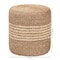 Bali & Pari Wickham Modern Bohemian Natural Brown Seagrass Ottoman Footstool 240-13480-ZORO - alternate 5